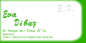 eva dibuz business card